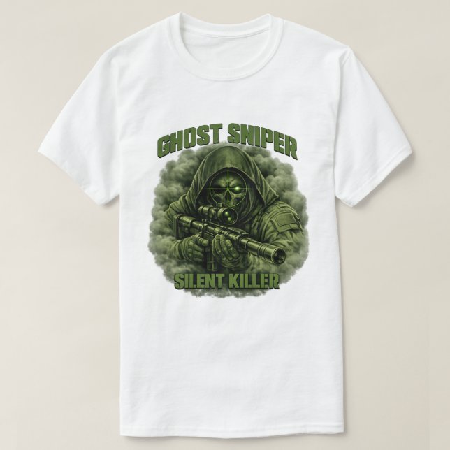 Ghost Sniper Silent Killer Taktisches T-Shirt (Design vorne)