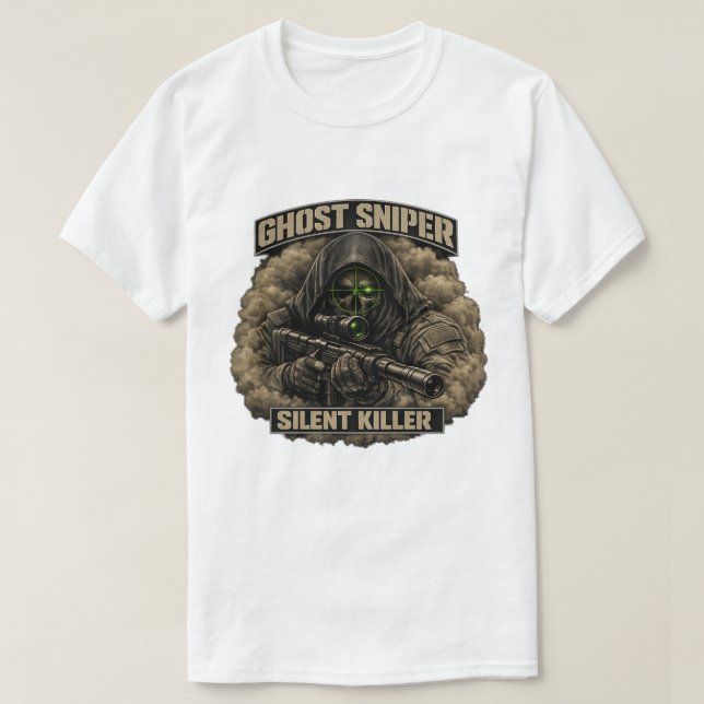 Ghost Sniper Silent Killer Taktisches T-Shirt (Design vorne)