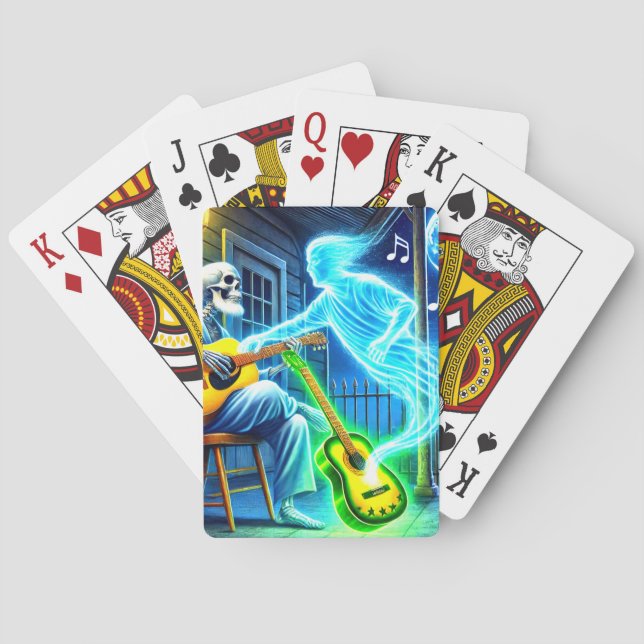 Ghost spielt Gitarre Spielkarten (Rückseite)