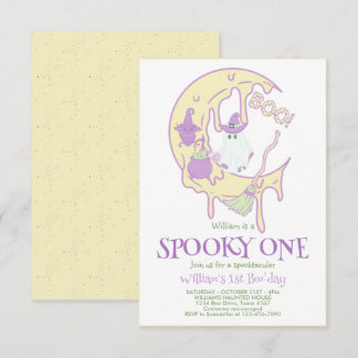 Ghost Spooky Ein 1. Halloween Einladung