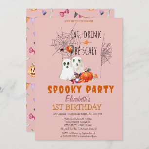 Ghost Spooky Party Geburtstagseinladung Einladung
