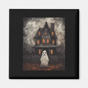 Ghost Spuk House Mitternacht Halloween Ghost Spook Magnet