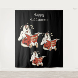 Ghost Stories Halloween Background Wandteppich