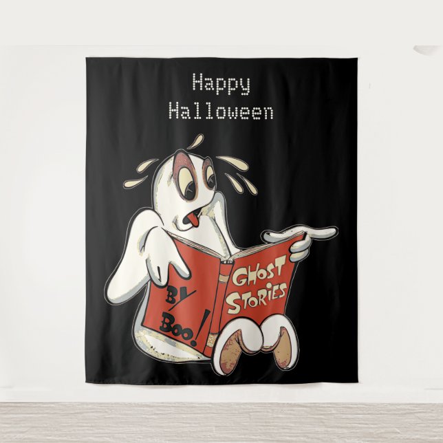 Ghost Stories Halloween Background Wandteppich (Vorderseite)