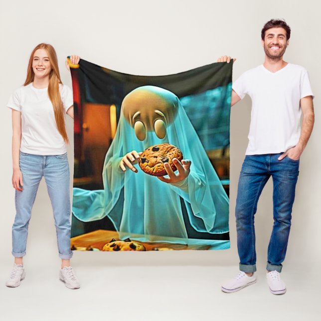 Ghost sucht nach Cookies Fleecedecke (Beispiel)