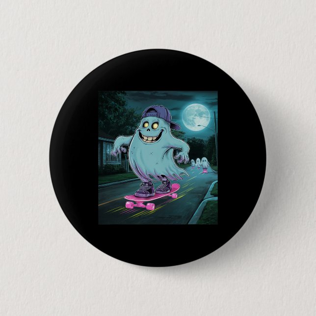 Ghost Summerween gerade für Halloween Gewartet Button (Vorderseite)