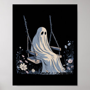 Ghost Swing Cottage Kern Floral Ästhetisches Hallo Poster