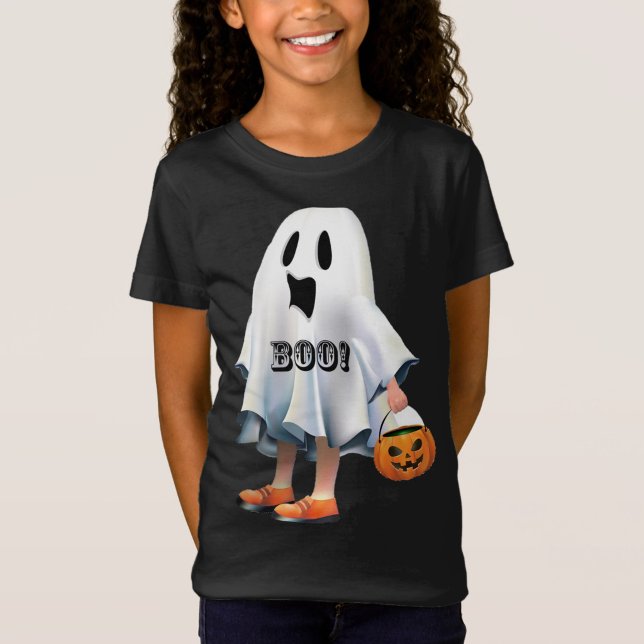 Ghost T-Shirt (“Boo! Ready for candy and scares!”)