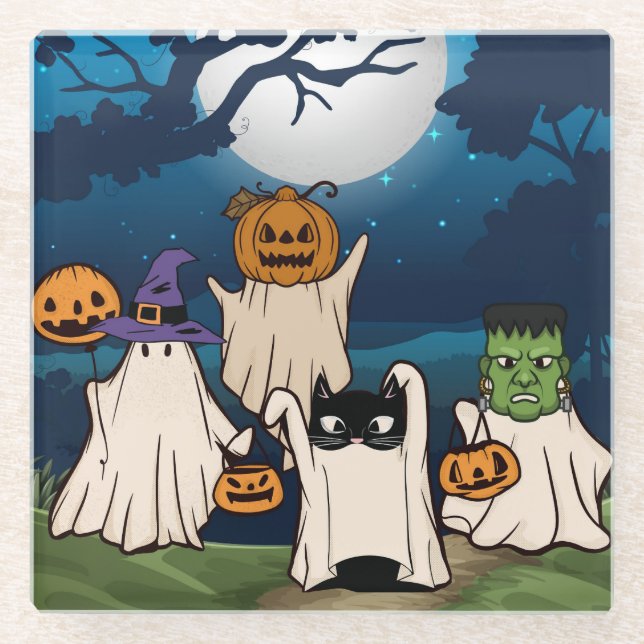 Ghost Trick oder Treaters Glass Untersetzer (Vorderseite)