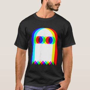 Ghost Trippy Vaporwave Halloween Techno Rave Edm M T-Shirt