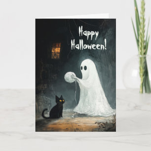 Ghost und Black Cat Play Dankeskarte