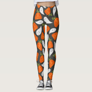 Ghost- und Kürbismuster Leggings