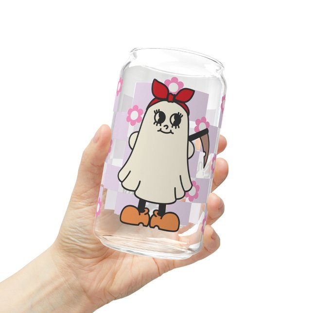 Ghost und Pumpkin Halloween Glas, Fall Geschenk Dosenglas (Von Creator hochgeladen)