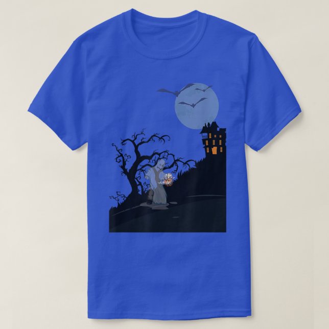 Ghost und Spuk Hausdesign T-Shirt (Design vorne)