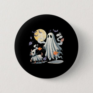 Ghost Walking Dog Button
