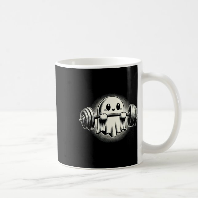 Ghost Weightlift Funny Ghost Workout Halloween Kaffeetasse (Rechts)