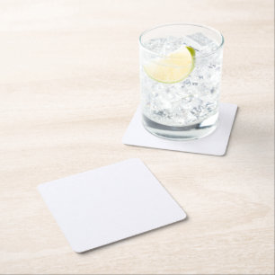 Ghost White quadratische Papieruntersetzer Rechteckiger Pappuntersetzer