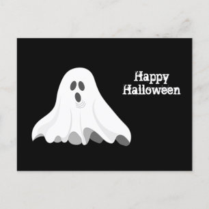 Ghost White Screaming Graphic Halloween Postkarte