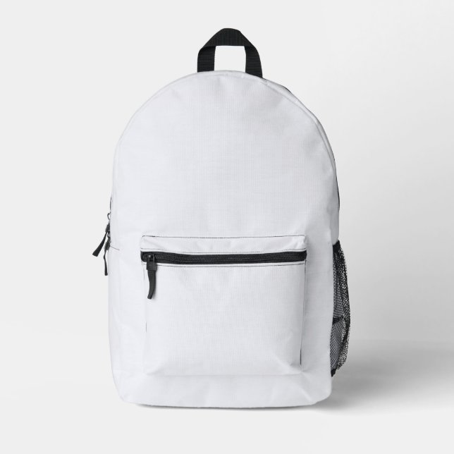 Ghost White Solid Color Bedruckter Rucksack (Vorderseite)