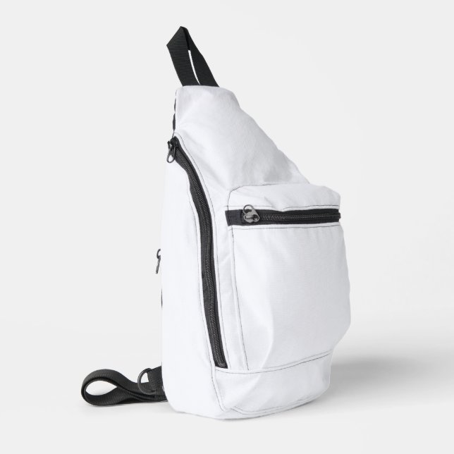 Ghost White Solid Color Crossbody Bag (Linke Seite)