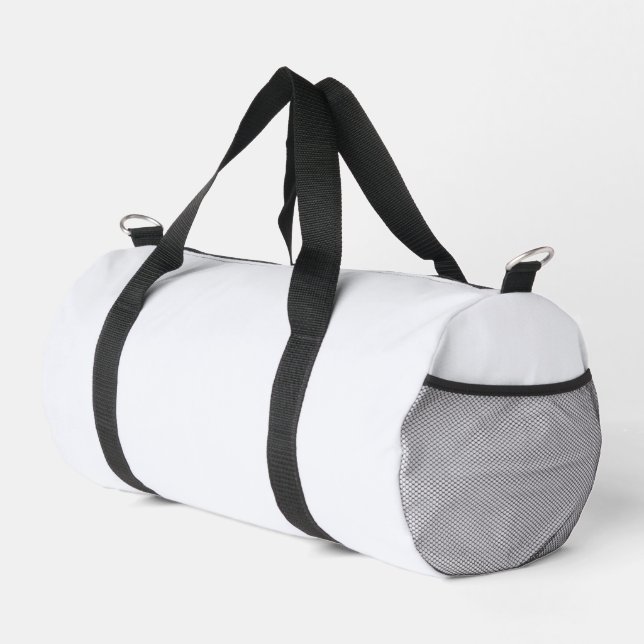 Ghost White Solid Color Duffle Bag (Rechte Ecke)