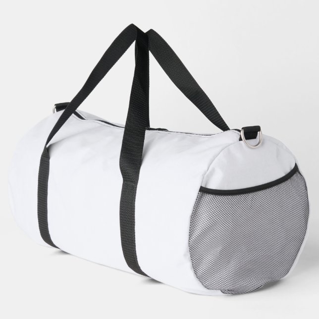 Ghost White Solid Color Duffle Bag (Rechte Ecke)