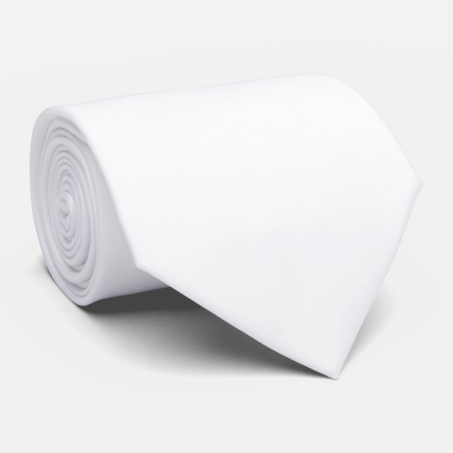 Ghost White Solid Color Krawatte (Gerollt)