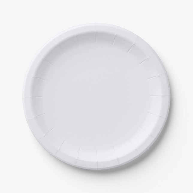 Ghost White Solid Color Pappteller (Vorderseite)