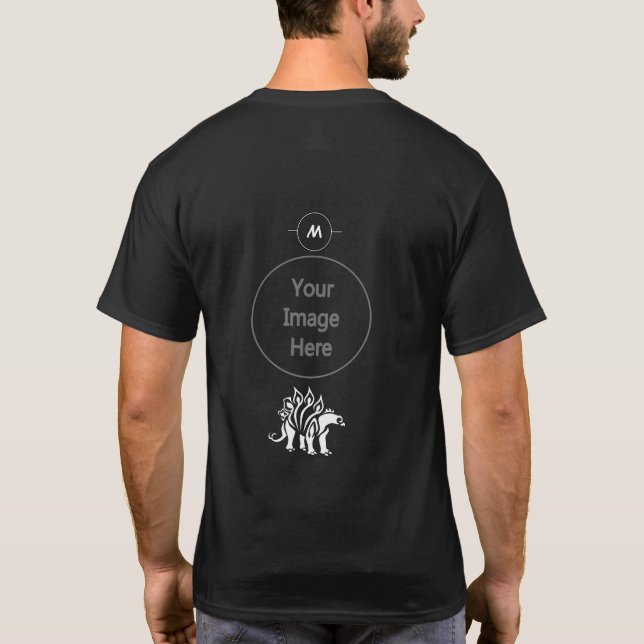 Ghost White Stegosaurus Spiked Dinosaurier T-Shirt (Rückseite)