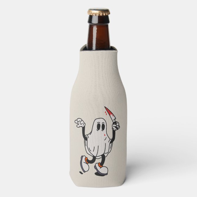 Ghost with blood knife flaschenkühler (Flaschenvorderseite)