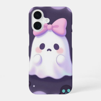 Ghost with Pink Bow Pastel Halloween Case iPhone 16 Hülle