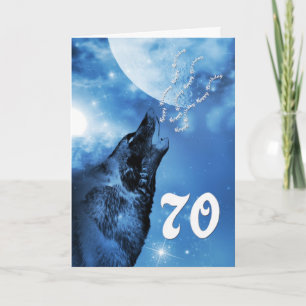 Ghost wolf 70. Geburtstagskarte Karte