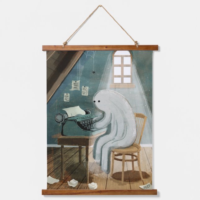 Ghost Writer Wandteppich Mit Holzrahmen (Vorderseite)