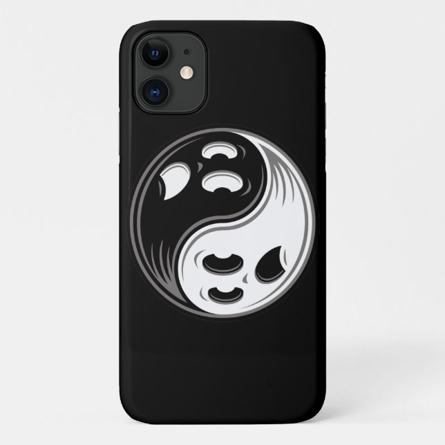 Ghost Yin Yang Black und White Case-Mate iPhone Hülle (Rückseite)