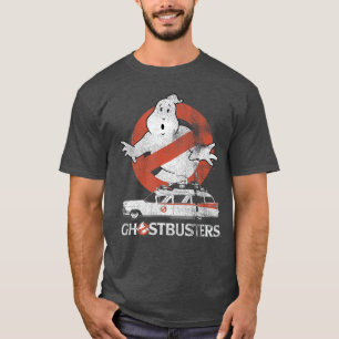 Ghostbusters Kein Geist mit Ectomobile Retro-Film T-Shirt