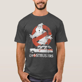 Ghostbusters No Ghost with Ectomobile Retro Movie T-Shirt