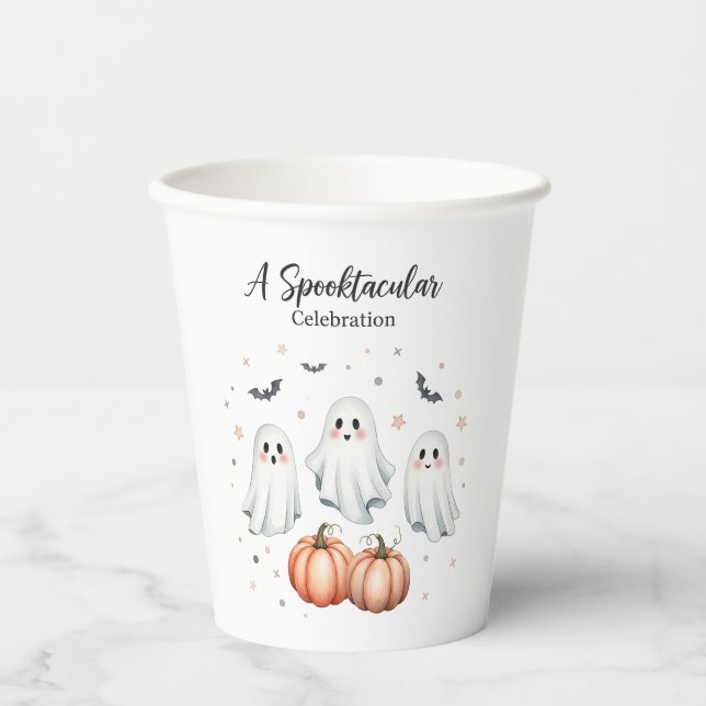 Ghosted Fun Halloween Pappbecher (Vorderseite)