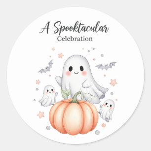 Ghosted Fun Halloween Runder Aufkleber