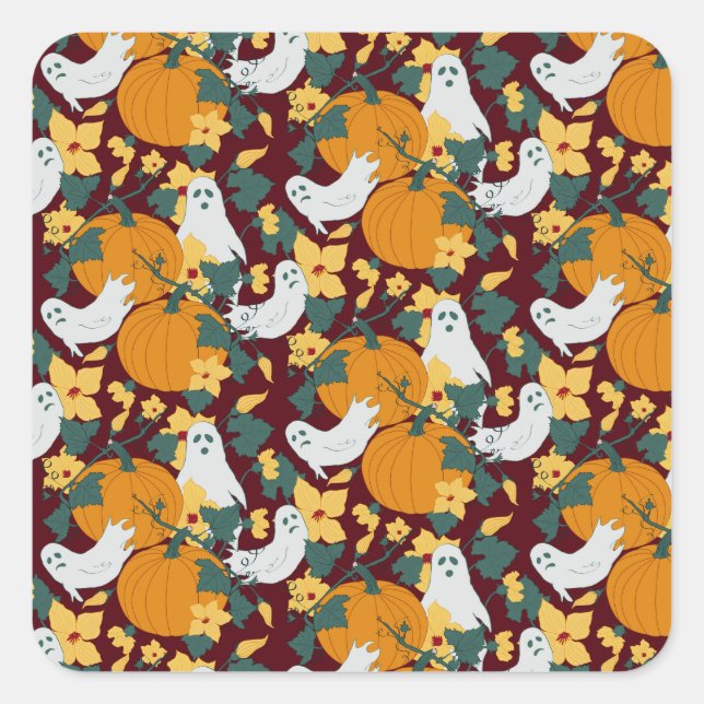 Ghosted Garden Quadratischer Aufkleber (Vorderseite)