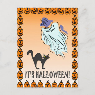 Ghosted halloween postkarte