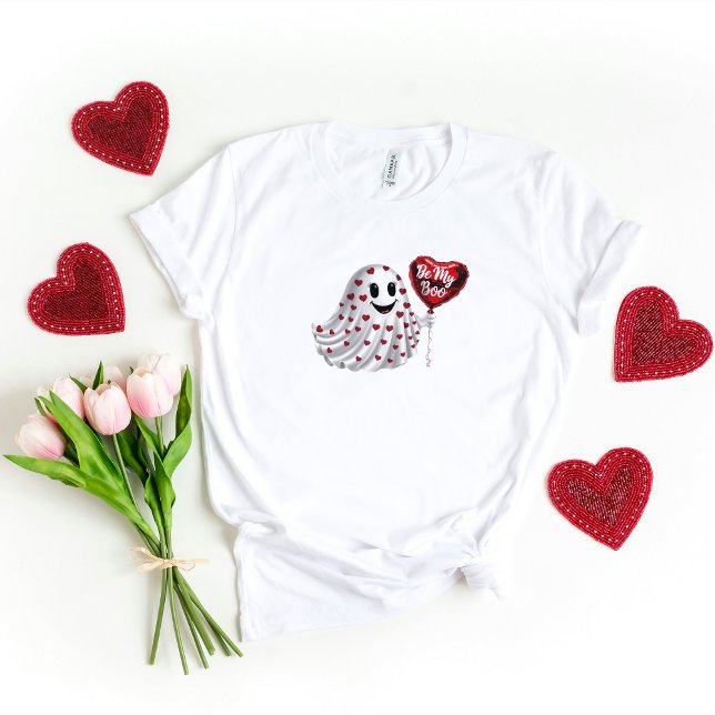Ghosted Heart T-Shirt Romantic Valentine Design (Cherry Coded Valentine's Day Custom T-Shirt)