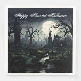 Ghosted Hexches Manor Halloween Serviette