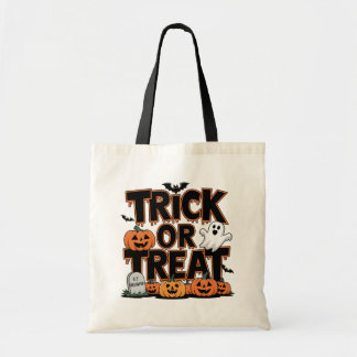 Ghosted Pumpkin Trick oder Treat Bag Tragetasche
