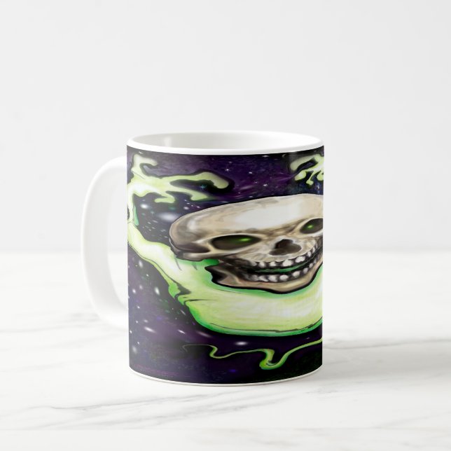 Ghosted Skull Kaffeetasse (Vorderseite Links)