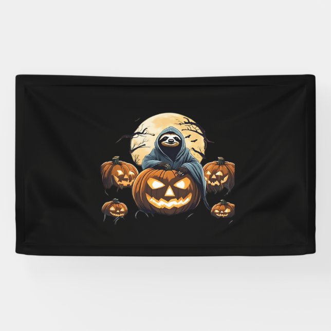Ghosted Sloths Midnight Haunt Classic T - Shirt Banner (Horizontal)