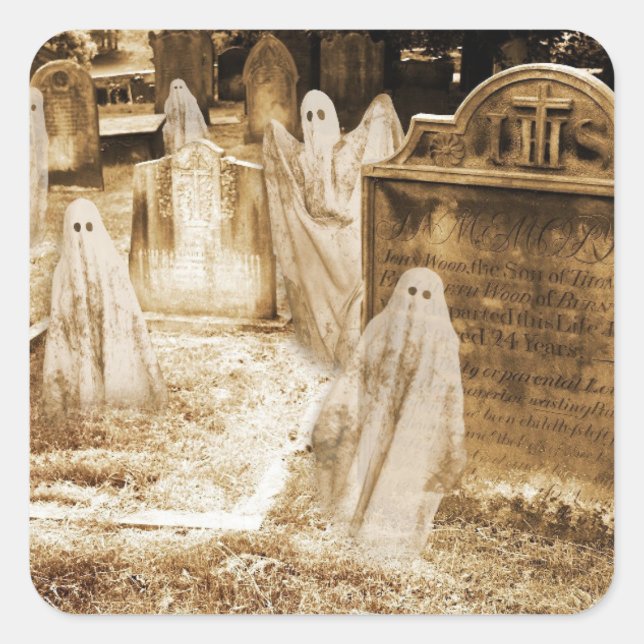Ghosted Square Stickers (Vorderseite)