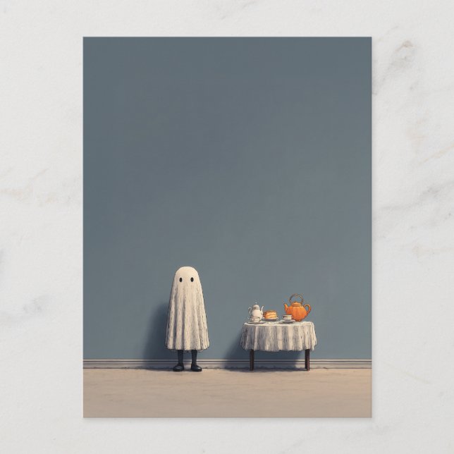 Ghosted Tea Party Vibes Einladungspostkarte (Vorderseite)