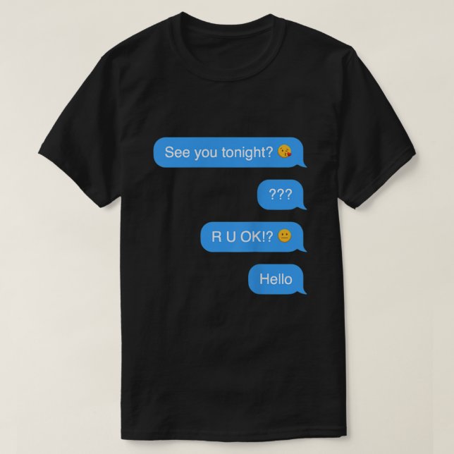 Ghosted Text Message Funny Halloween T-Shirt (Design vorne)