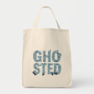 Ghosted Translucent Ghost-Typografie Lustiger Dati Tragetasche