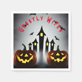 Ghosted Wipes Creepy Halloween Jack 'o Lantern Serviette